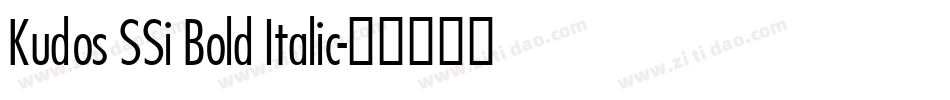 Kudos SSi Bold Italic字体转换